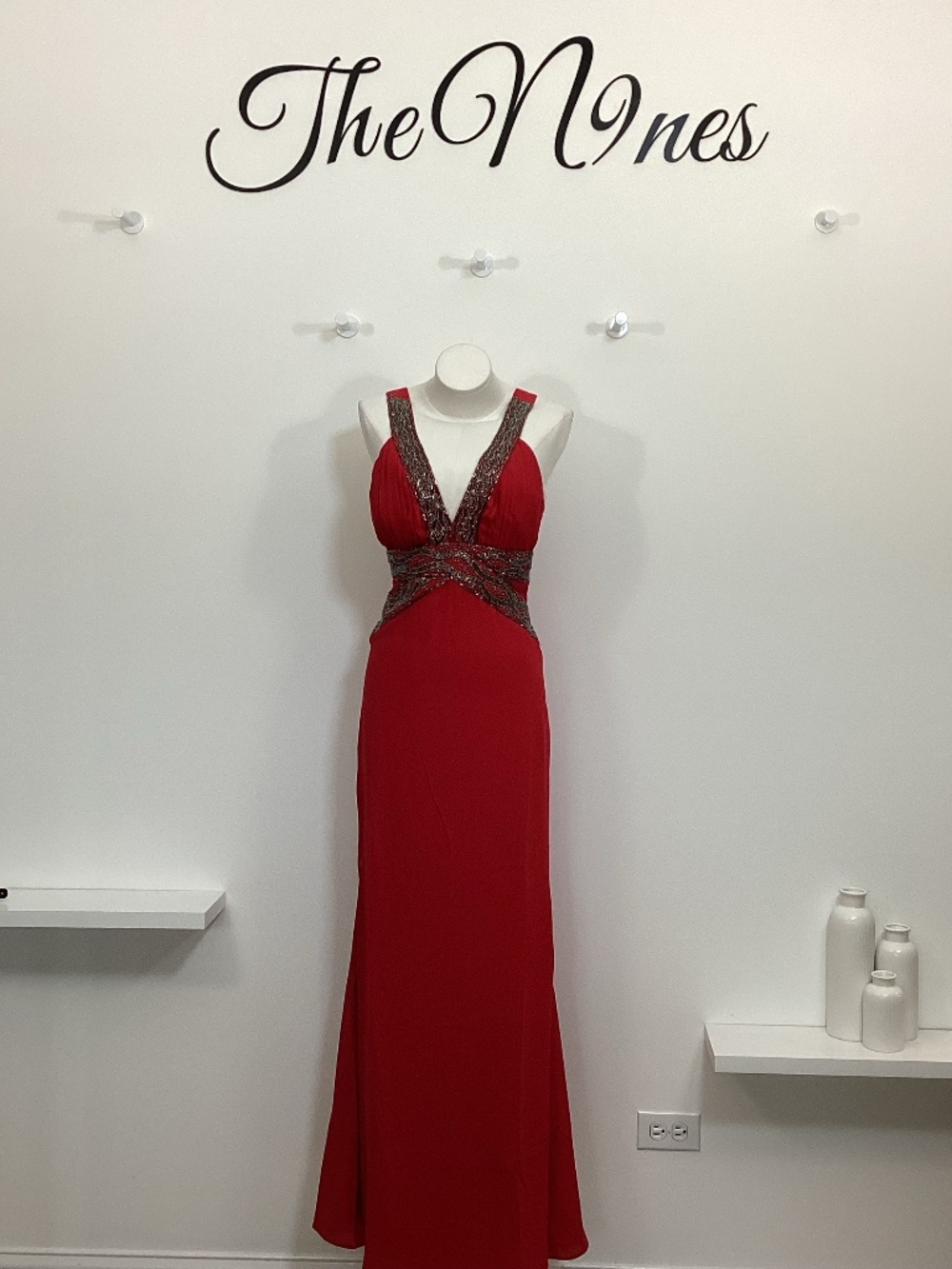 Spy Zone Exchange Karlie Red Beaded Formal Gown Small NWT